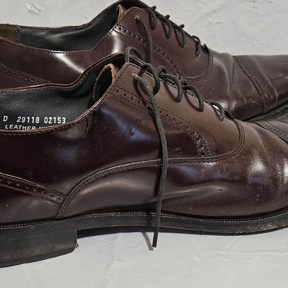 Bostonian Stockbridge Mens Dark Brown Leather Oxfords 11.5